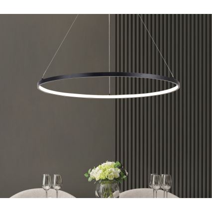 Zuma Line - Lampadario LED a sospensione con filo LED/28W/230V 3000/4000/6000K diametro 60 cm nero