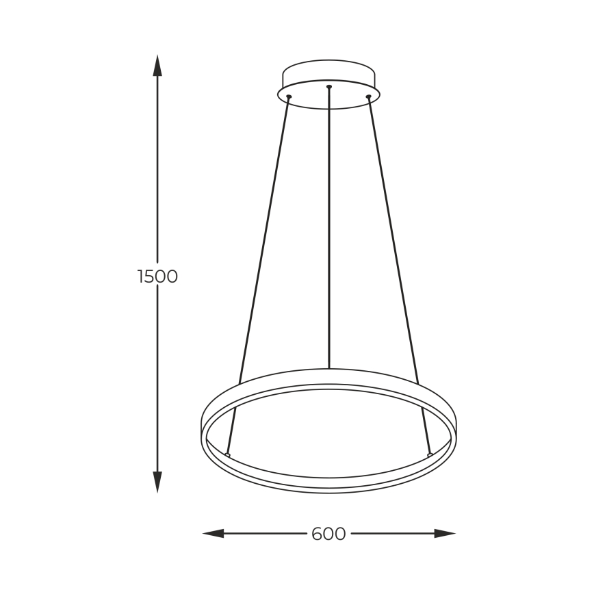 Zuma Line - Lampadario LED a sospensione con filo LED/28W/230V 3000/4000/6000K diametro 60 cm oro