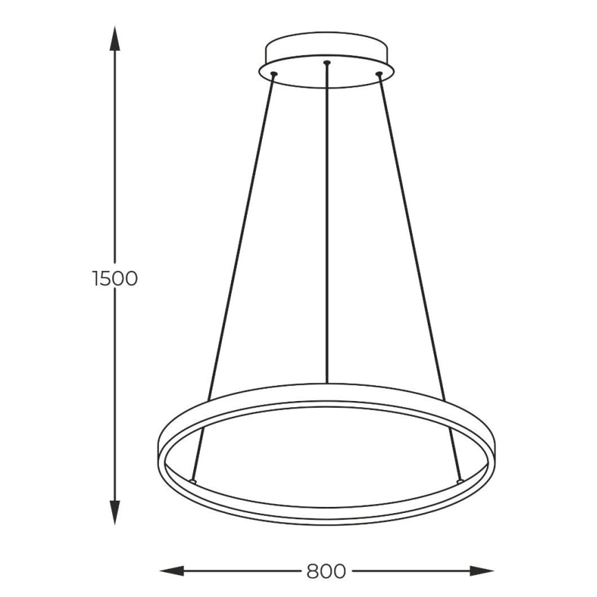 Zuma Line - Lampadario LED su cavo LED/36W/230V 3000/4000/6000K diam. 80 cm oro