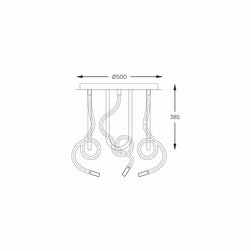 Zuma Line - Lampadario a plafone LED LED/45W/230V 3000/4000/6000K nero