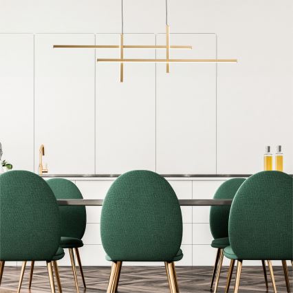Zuma Line - Lampadario LED a sospensione con filo LED/42W/230V 3000/4000/6000K oro