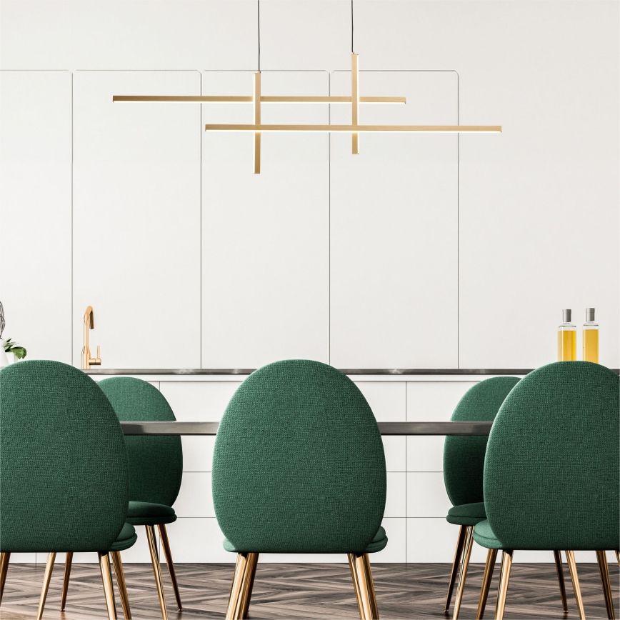 Zuma Line - Lampadario LED a sospensione con filo LED/42W/230V 3000/4000/6000K oro