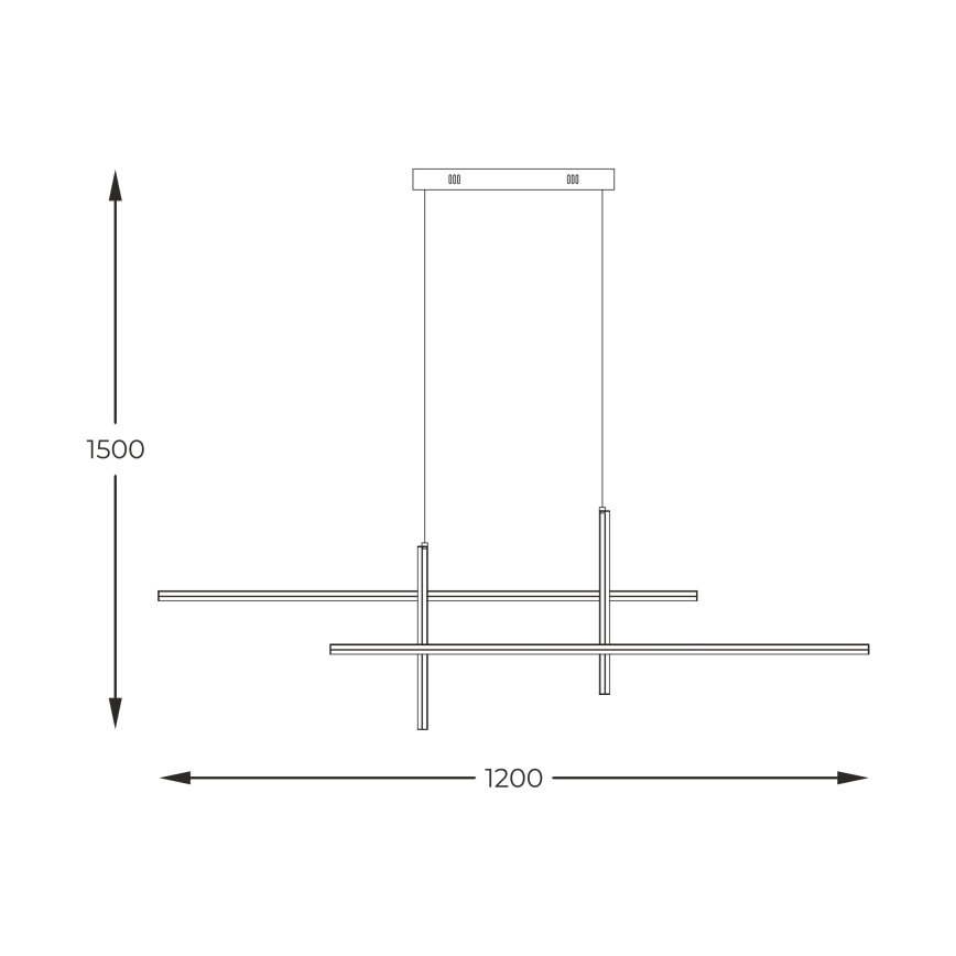 Zuma Line - Lampadario LED a sospensione con filo LED/42W/230V 3000/4000/6000K oro