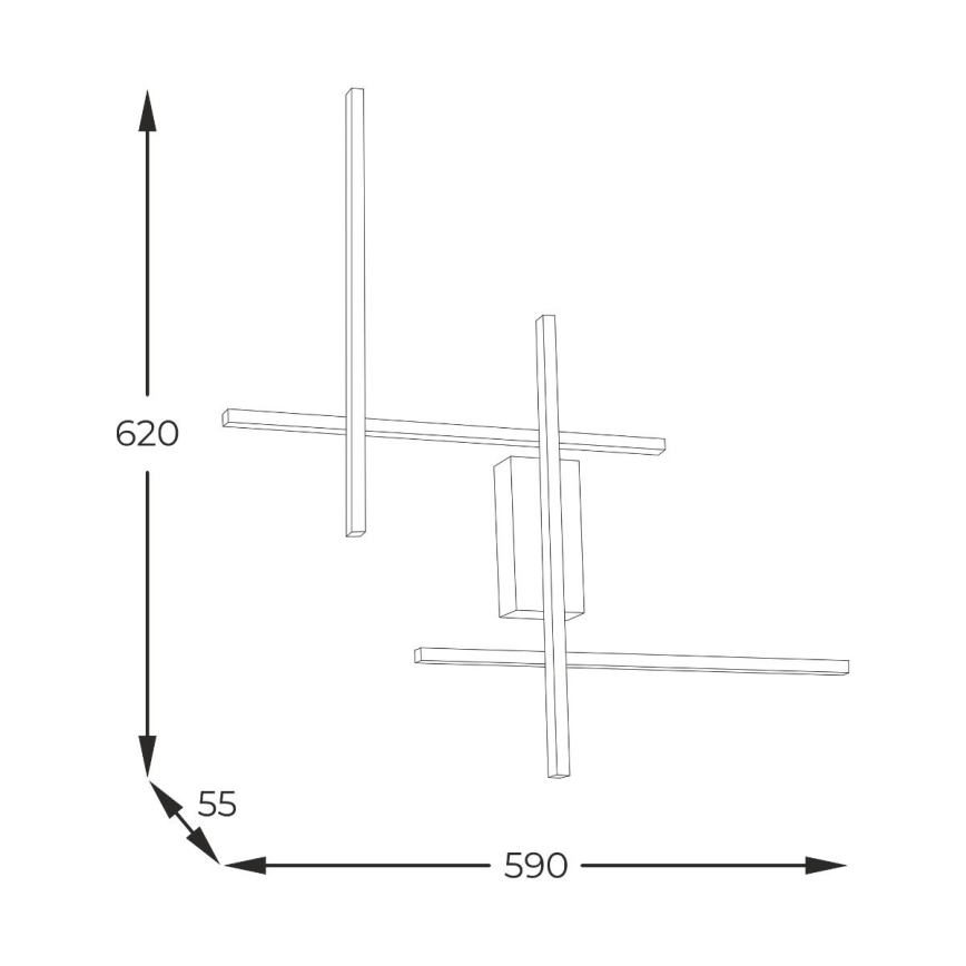 Zuma Line - Applique a LED LED/32W/230V 3000/4000/6000K oro