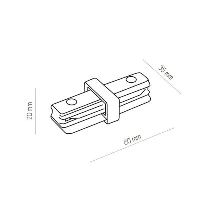 Zuma Line - Faretto per sistema a binario 6xGU10/10W/230V nero + accessori per binari