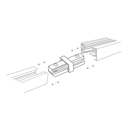 Zuma Line - Faretto per sistema a binario 6xGU10/10W/230V nero + accessori per binari