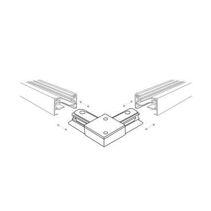 Zuma Line - Faretto per sistema a binario 6xGU10/10W/230V nero + accessori per binari