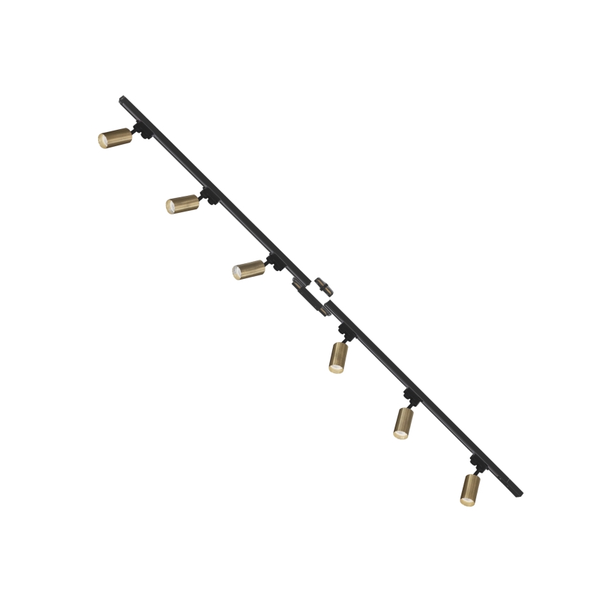 Zuma Line - Faretto per sistema a binario 6xGU10/35W/230V nero/oro