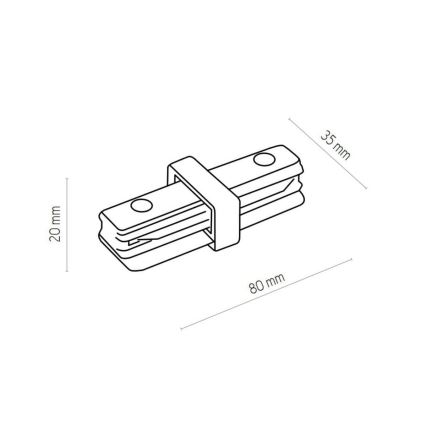 Zuma Line - Faretto per sistema a binario 6xGU10/10W/230V bianco + accessori per binari