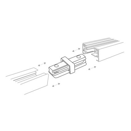 Zuma Line - Faretto per sistema a binario 6xGU10/10W/230V bianco + accessori per binari