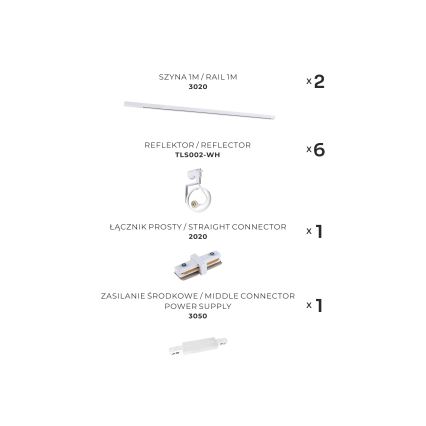 Zuma Line - Faretto per sistema a binario 6xGU10/10W/230V bianco
