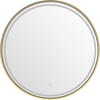 Zuma Line - Specchio da bagno a parete con retroilluminazione LED/36W/230V 3000/4000/6000K Ø 80 cm IP44 oro