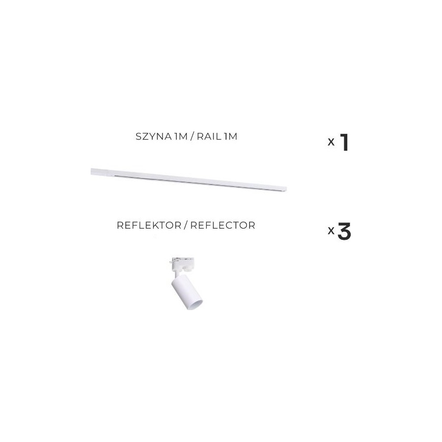 Zuma Line - Faretto per sistema 3xGU10/35W/230V bianco