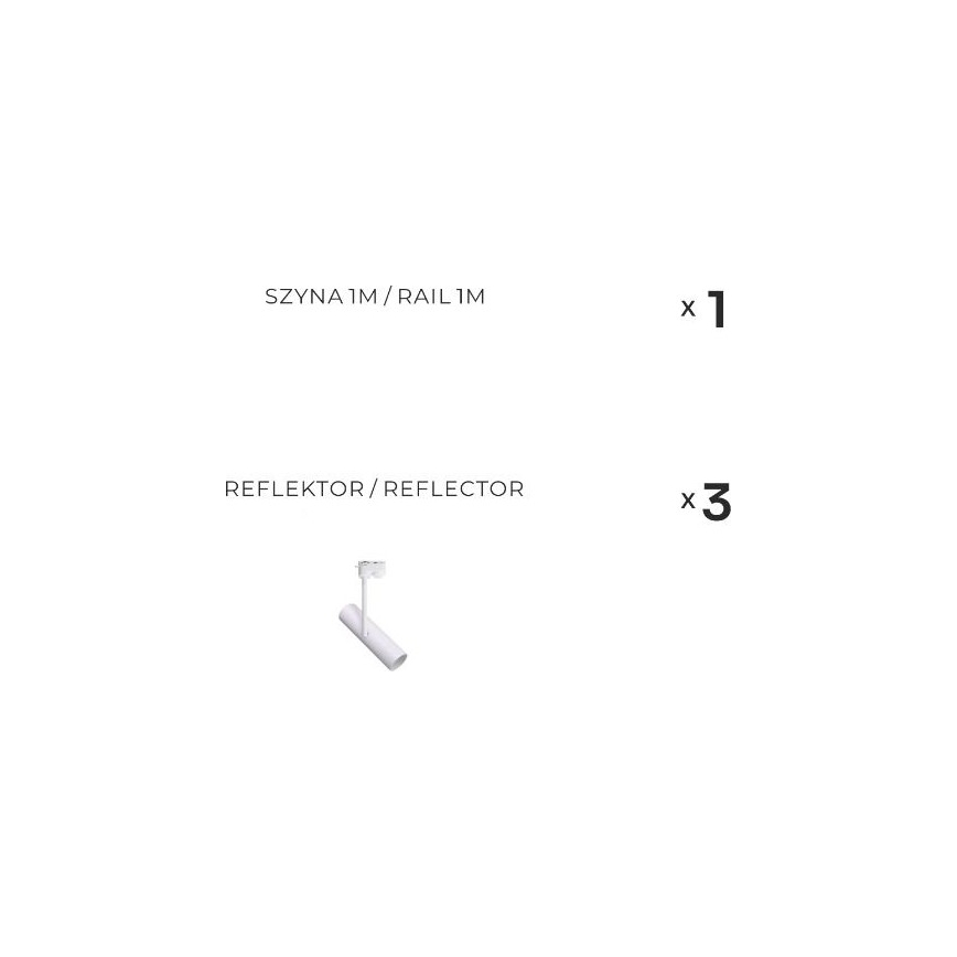 Zuma Line - Faretto per binario 3xGU10/35W/230V bianco