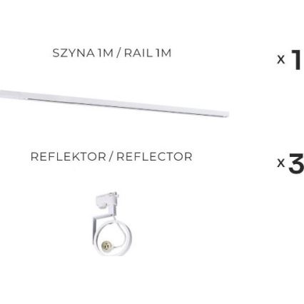 Zuma Line - Faretto per binario 3xGU10/15W/230V bianco