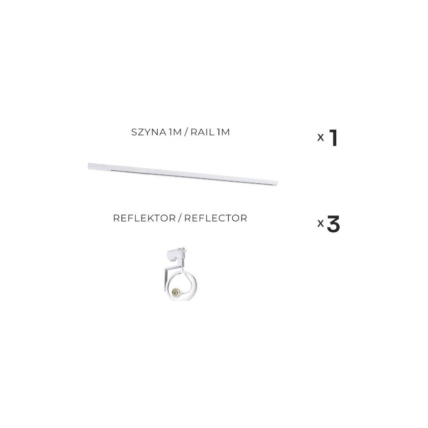 Zuma Line - Faretto per binario 3xGU10/15W/230V bianco