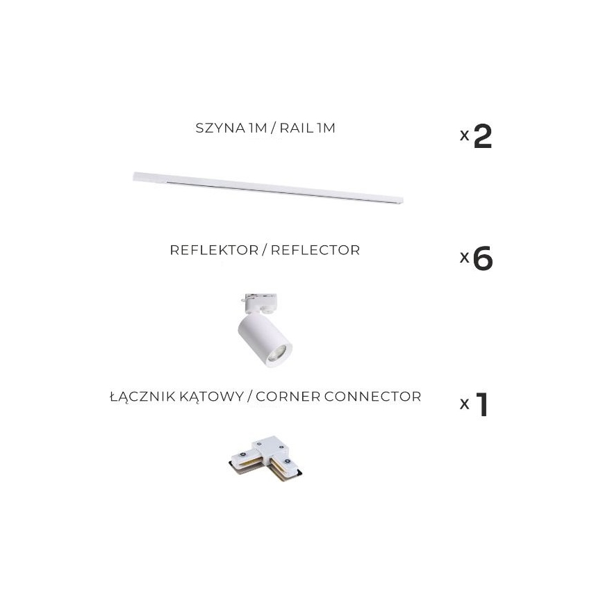 Zuma Line - Faretto su binario 6xGU10/35W/230V bianco