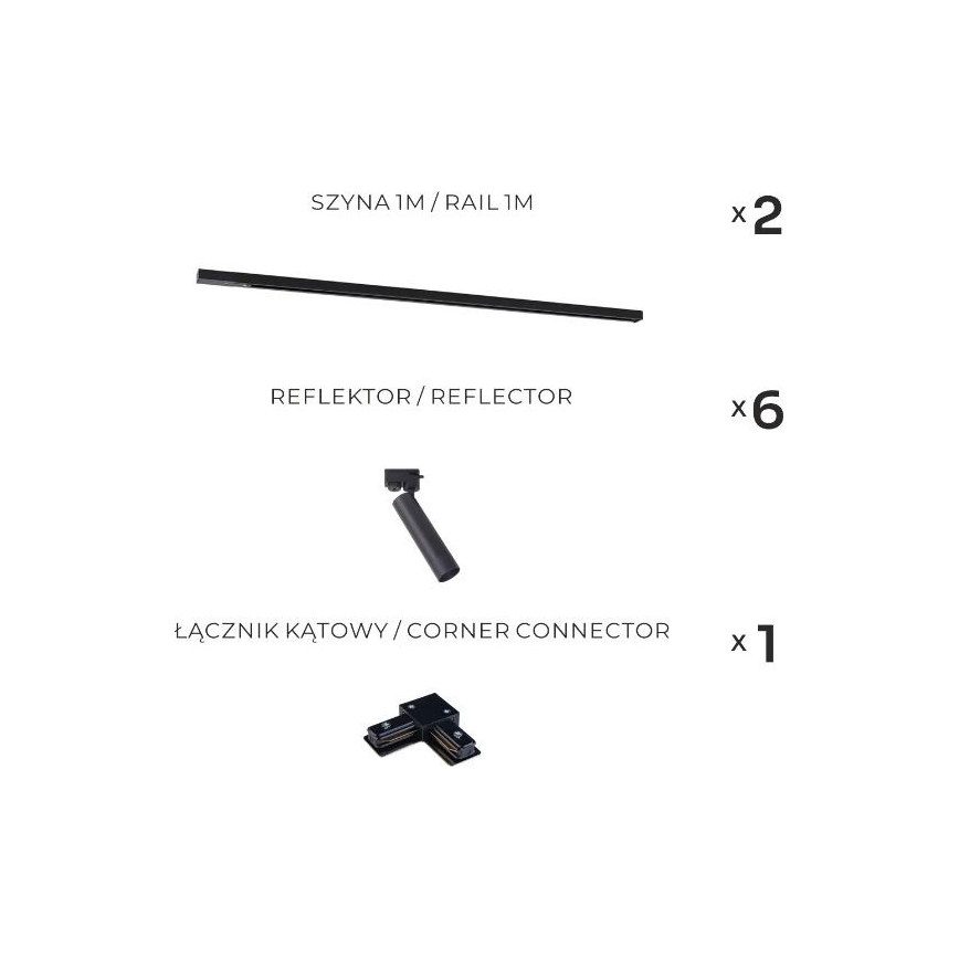 Zuma Line - Faretto per binario 6xGU10/35W/230V nero