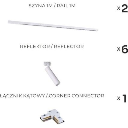 Zuma Line - Faretto per sistema a binario 6xGU10/35W/230V bianco
