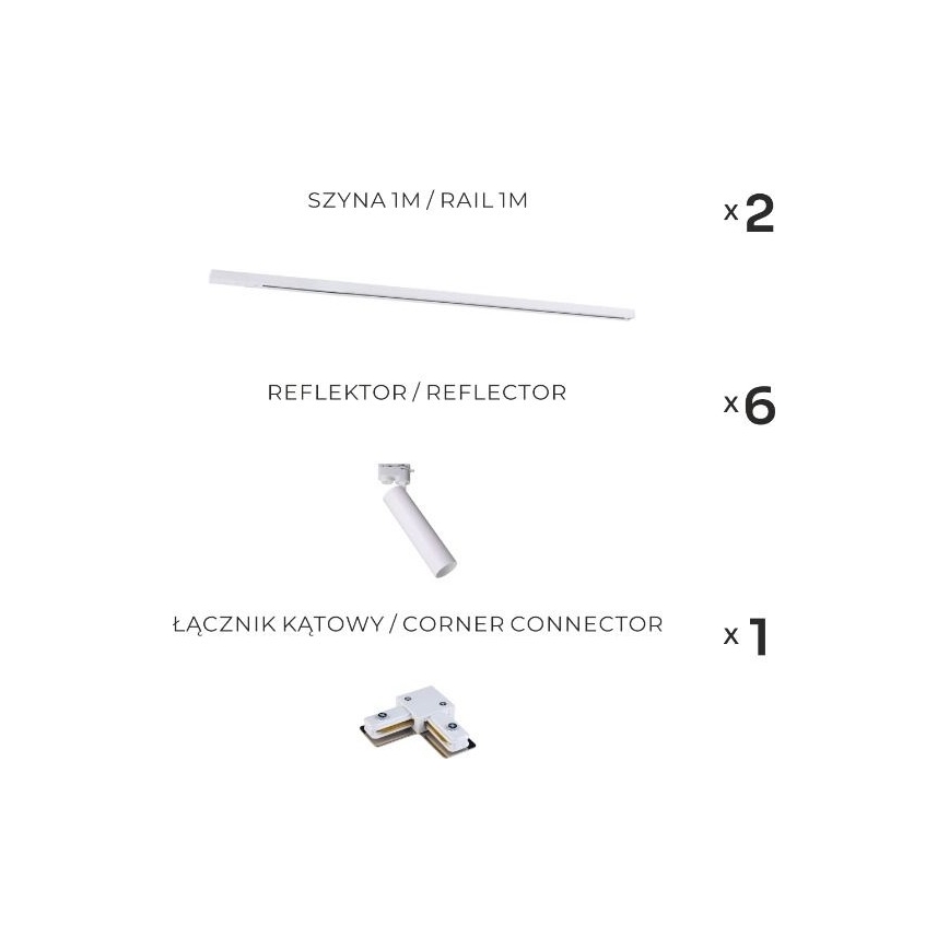 Zuma Line - Faretto per sistema a binario 6xGU10/35W/230V bianco