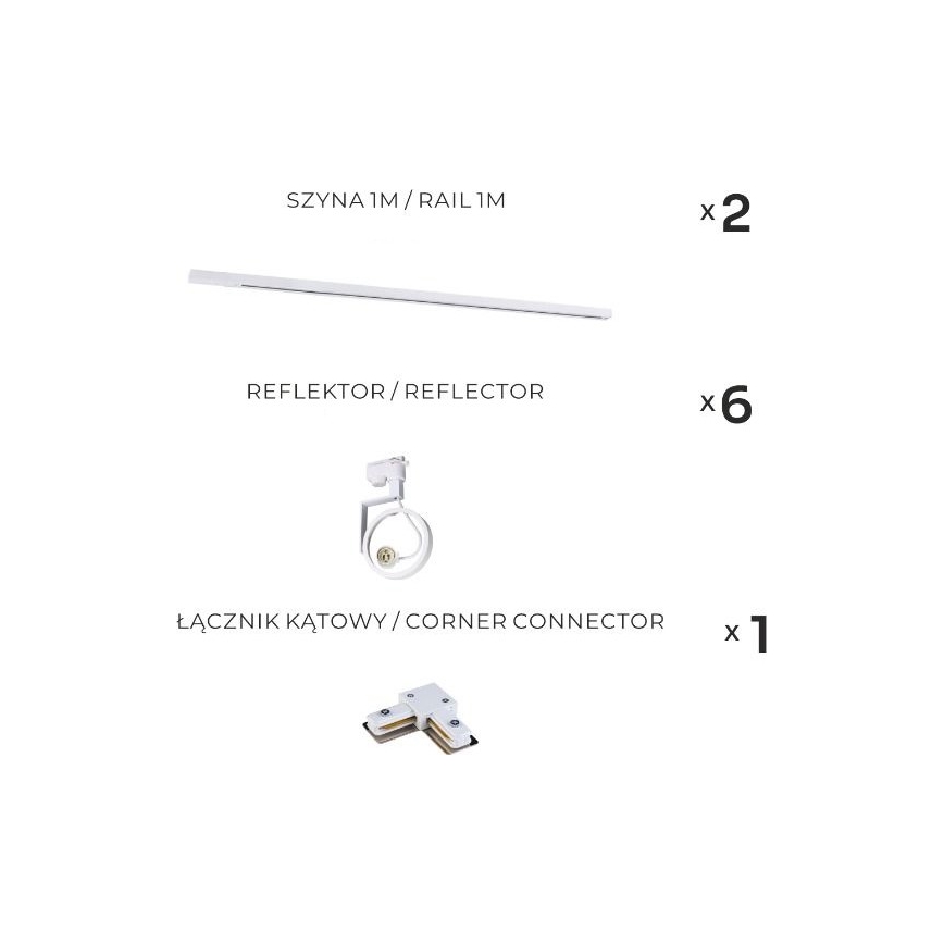 Zuma Line - Faretto per sistema a binario 6xGU10/15W/230V bianco
