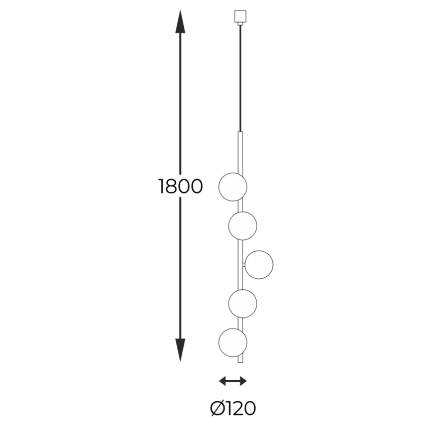 Zuma Line - Lampadario a sospensione con filo 5xG9/40W/230V