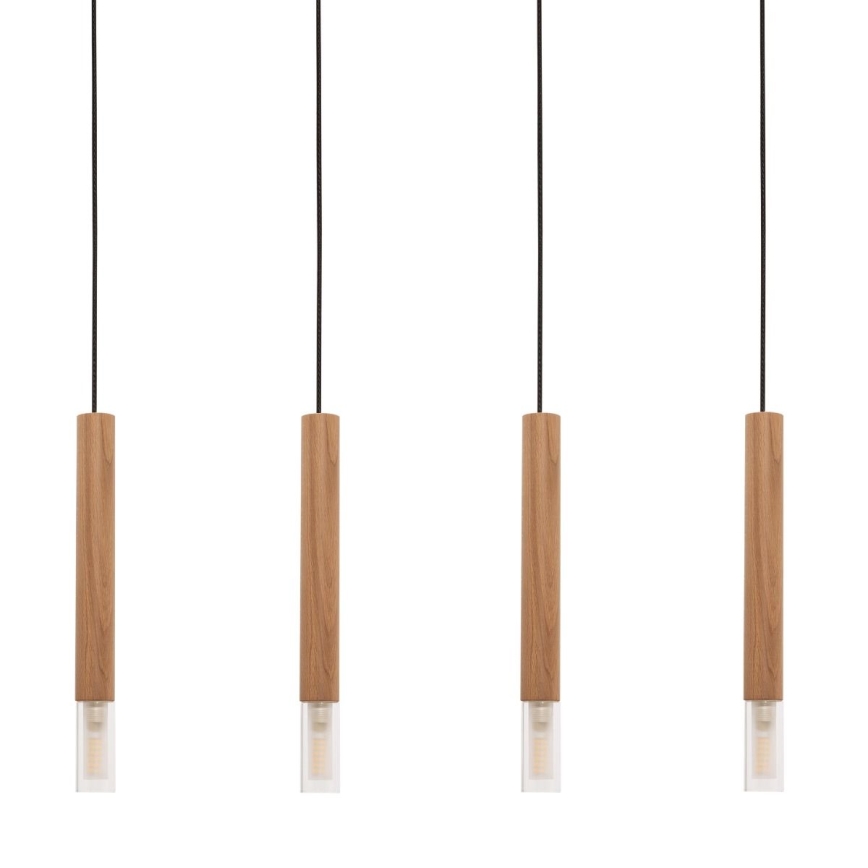 Zuma Line - Lampadario a sospensione con filo 4xG9/28W/230V legno