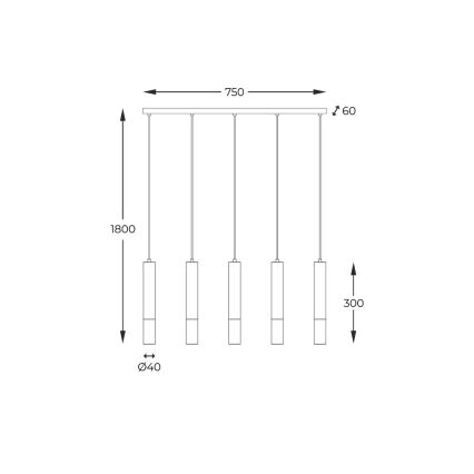 Zuma Line - Lampadario a sospensione con filo 4xG9/28W/230V legno