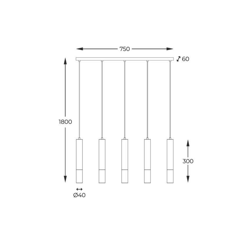 Zuma Line - Lampadario a sospensione con filo 4xG9/28W/230V legno