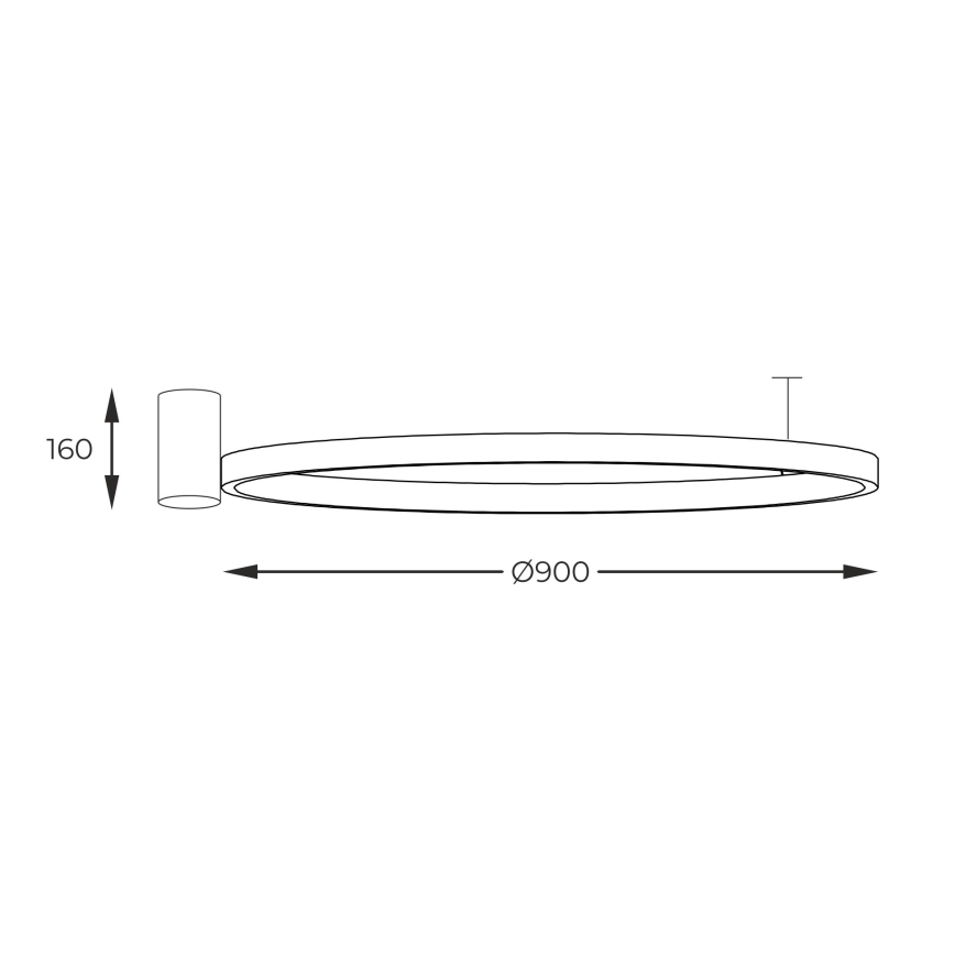 Zuma Line - Plafoniera LED LED/40W/230V 3000/4000/6000K diametro 90 cm nero