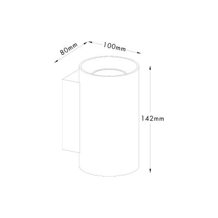 Zuma Line - Lampada da parete 2xGU10/50W/230V bianco