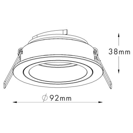 Zuma Line - Lampada da incasso 1xGU10/50W/230V bianca