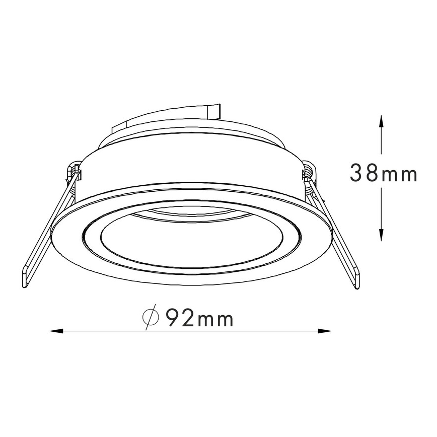 Zuma Line - Lampada da incasso 1xGU10/50W/230V ner