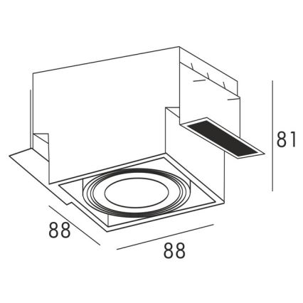 Zuma Line - Lampada da incasso 1xGU10/50W/230V nera