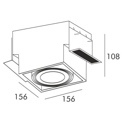 Zuma Line - Luce da incasso 1xGU10/15W/230V nero