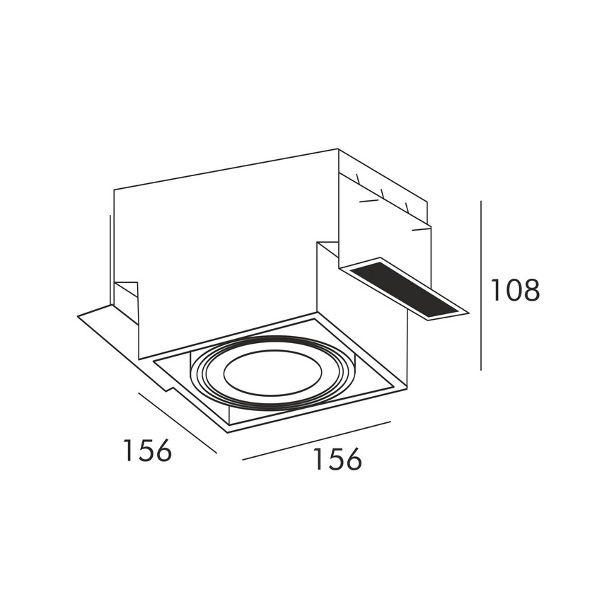 Zuma Line - Luce da incasso 1xGU10/15W/230V nero