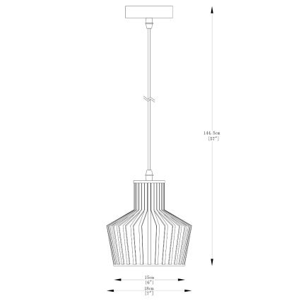 Zuma Line - Lampadario a sospensione con filo 1xE27/40W/230V diametro 18 cm nero