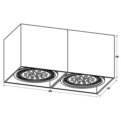 Zuma Line - Faretto 2 2xGU10-ES111/15W/230V bianco