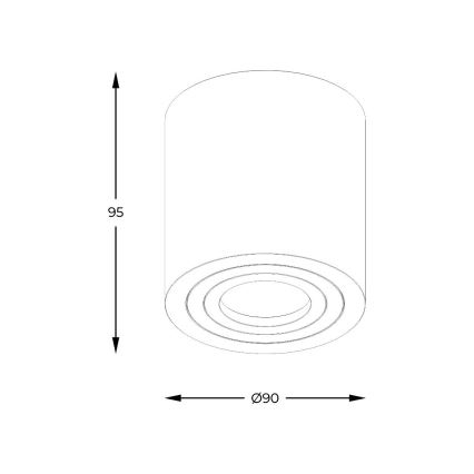 Zuma Line - Faretto da bagno dimmerabile LED RGBW 1xGU10/4,8W/230V IP44 nero + telecomando