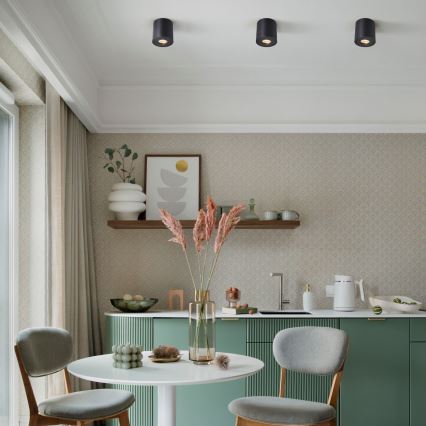 Zuma Line - Faretto da bagno dimmerabile LED RGBW 1xGU10/6W/230V IP44 nero + telecomando