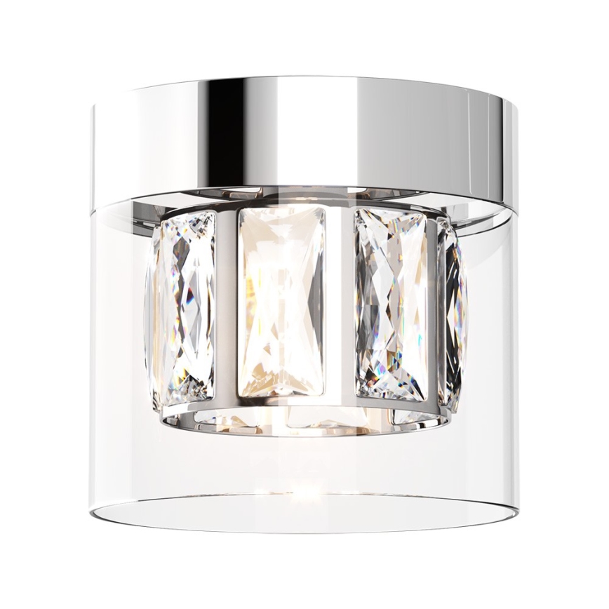 Zuma Line - Lampada da soffitto in cristallo 1xG9/28W/230V argento
