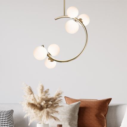 Zuma Line - Lampadario a sospensione con supporto rigido 6xG9/33W/230V oro
