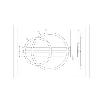 Zuma Line - Plafoniera LED/40W/230V