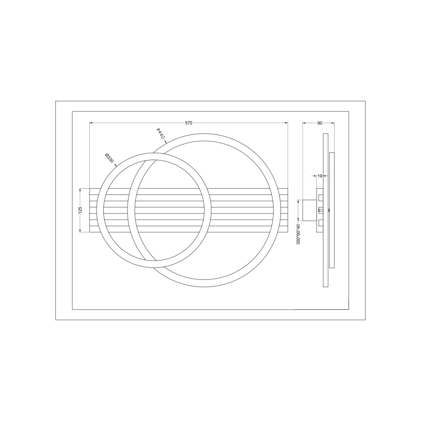 Zuma Line - Plafoniera LED/40W/230V