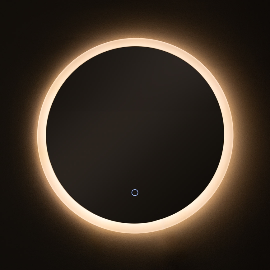 Zuma Line - Specchio da parete per bagno con retroilluminazione a LED integrata, 24W/230V, 3000/4000/6000K, Ø 60 cm, IP44