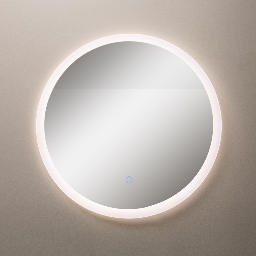 Zuma Line - Specchio da parete per bagno con retroilluminazione a LED integrata, 24W/230V, 3000/4000/6000K, Ø 60 cm, IP44