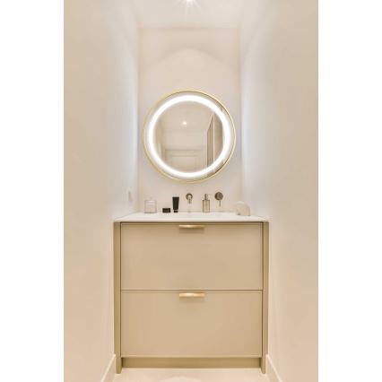 Zuma Line - LED Bagno muro specchio con retroilluminazione LED/24W/230V 3000/4000/6000K diametro 60 cm IP44 oro