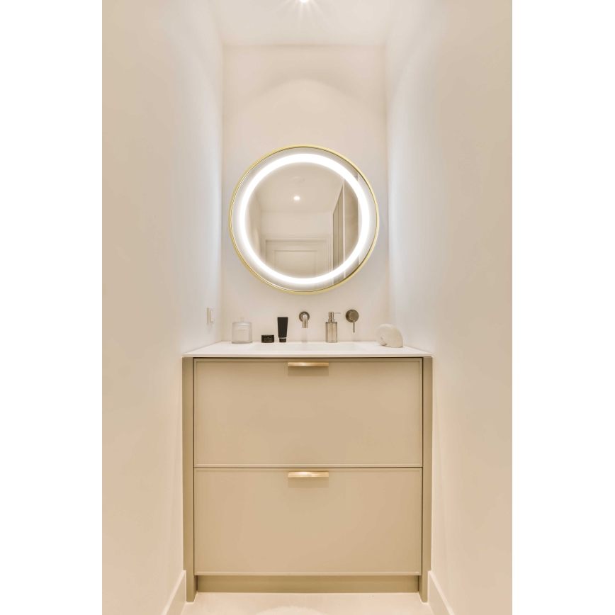 Zuma Line - LED Bagno muro specchio con retroilluminazione LED/24W/230V 3000/4000/6000K diametro 60 cm IP44 oro