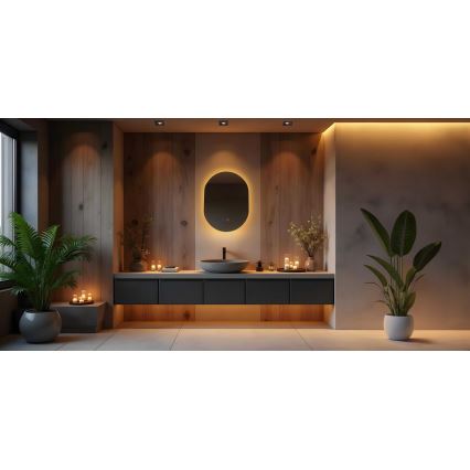 Zuma Line - LED Bagno riscaldato muro specchio con retroilluminazione LED/24W/230V 3000/4000/6000K 70x50 cm IP44