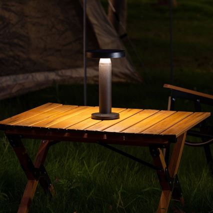 Zuma Line - Lampada da tavolo solare dimmerabile LED/2W/2000 mAh IP44 nero